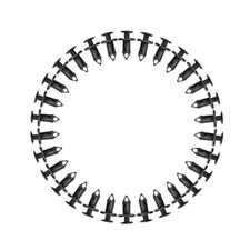 For Ford 120Pcs 8mm Bumper Clips Hole Retainer Rivets Fastener Fender Push Pin