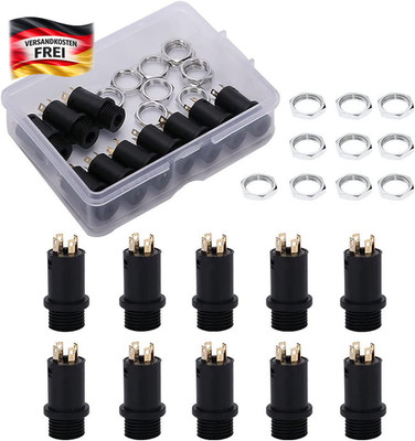 3.5mm Stereo Klinkenbuchse 4Pol Panelmont, vergoldet, für Kopfhörer & Audio Gerä
