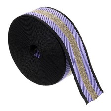 5Yards Nylon Webbing Strap, 38mm Striped Webbing Bag Strap, Purple