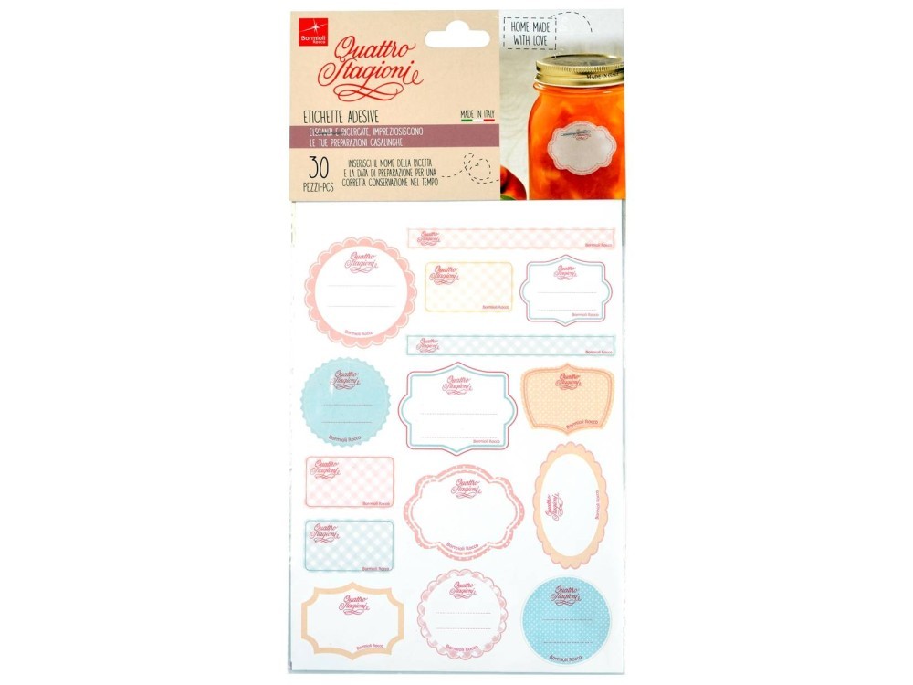 Kit 30 Labels For Jars 4 Seasons Bormioli Rocco