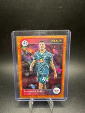2024-25 Topps Merlin Chrome UEFA Benjamin Sesko Orange Atomic #/25 Leipzig