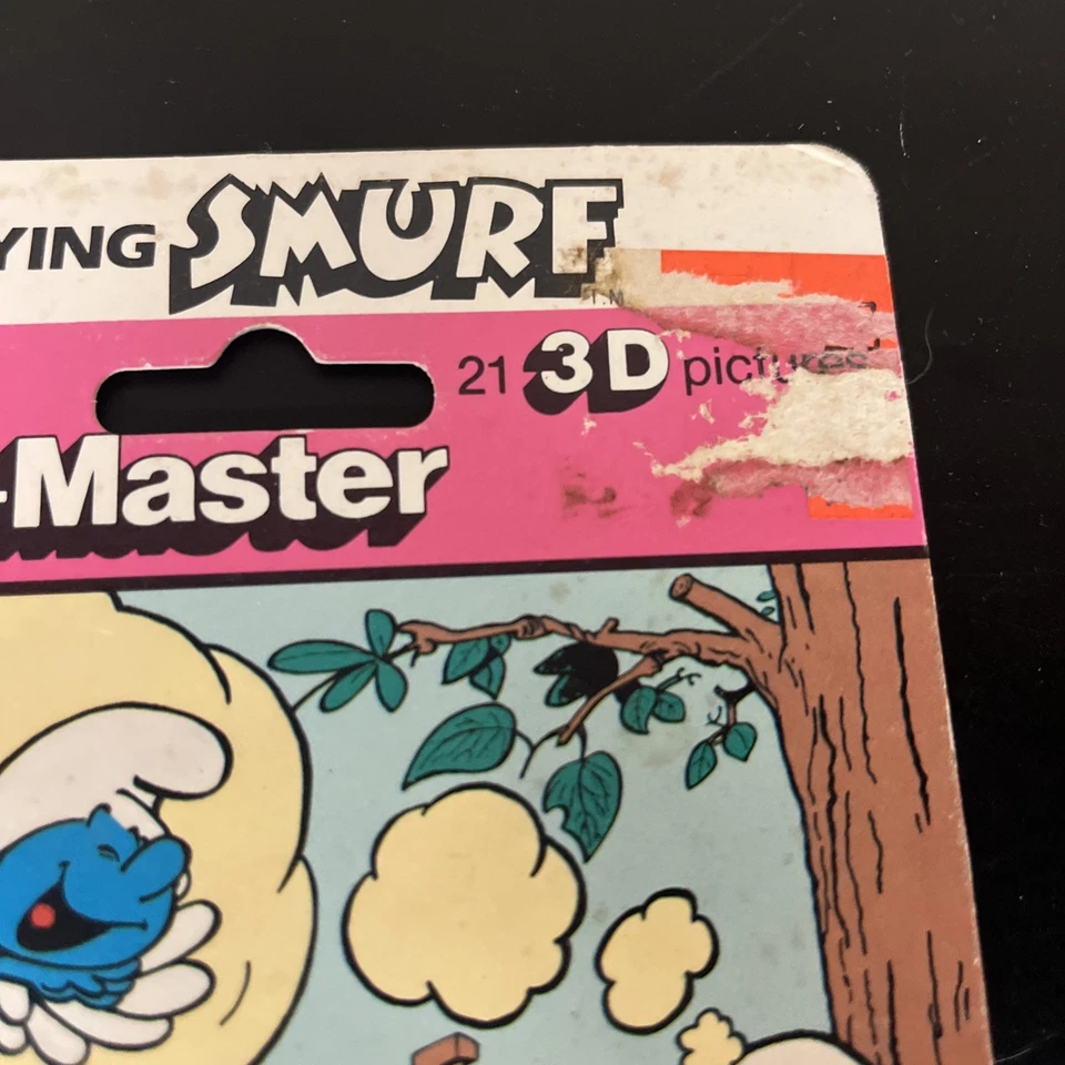 Flying Smurf View-Master 3 Reels, 21 3D Pictures, 1982 Vintage Smurfs Peyo NOS* - Image 4 of 4