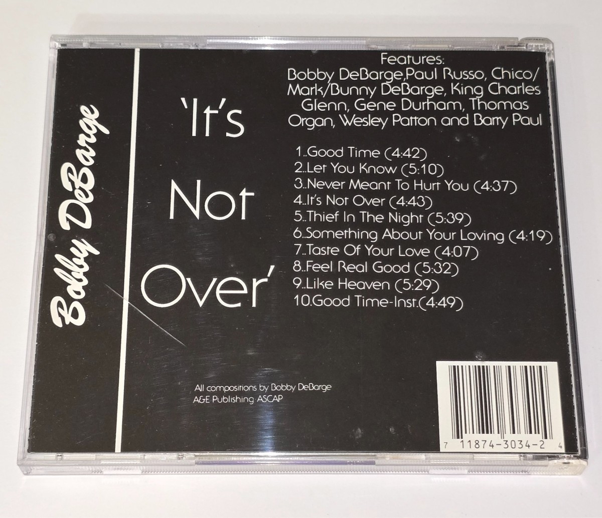 BOBBY DEBARGE ITS NOT OVER CD 95 PRIVATE PRESS A&E RECORDS HIPHOP
