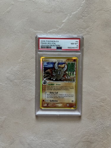 2006 POKEMON EX DRAGON FRONTIERS #9 PINSIR-REVERSE FOIL PSA 8 🔥✅