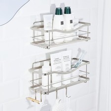 Compact Gold Stainless Steel Shower Shelf - Waterproof and Easy to Install