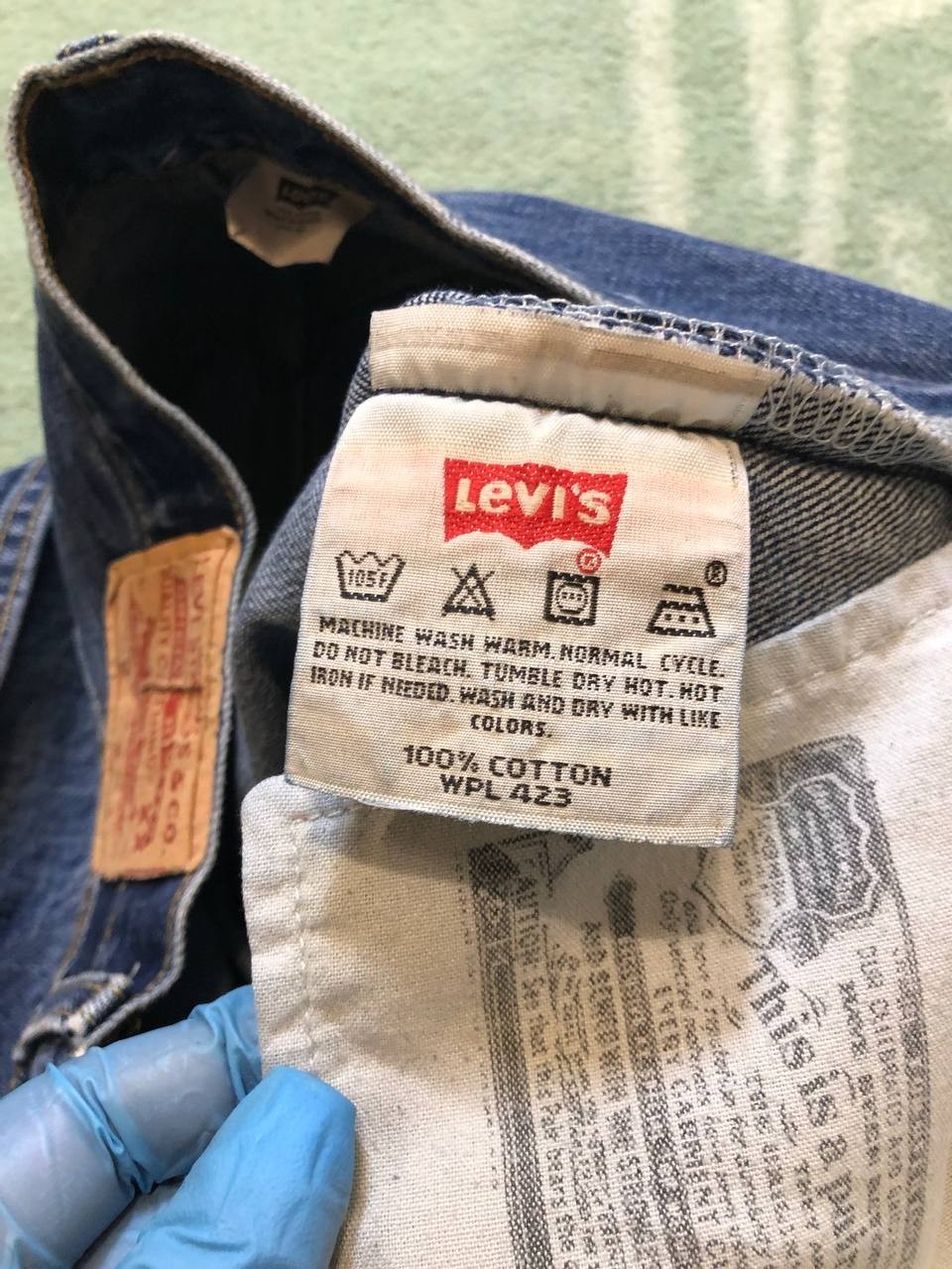 Levi's Red Tab 501 Blue Denim Jeans 36X32 thumbnail 15