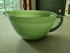 Vintage Fire King Ware Jadeite Batter Bowl with Handle Retro