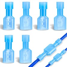 Fully Insulated Quick Disconnects Crimp 16-14AWG Wire Spade Connectors Terminals