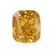 Cushion 0.39 Ct Natural Diamond Fancy Deep Orangy Yellow SI2 Loose GIA Certified 3151.51 per carat