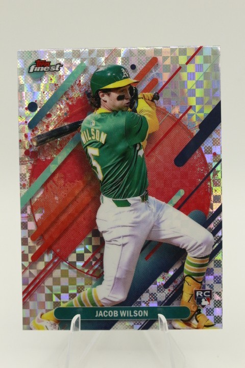 2025 Topps Finest Baseball Jacob Wilson #295 Checkerboard Rare Athletics RC