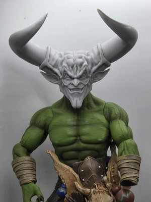 3d Printed  LORD OF DARKNESS BRUTE SCALE Headsculpt For Mythic Legions 1/12 