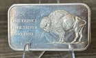 VINTAGE 1976 MADISON MINT BUFFALO 1776-1976 BI-CENTENNIAL FINE SILVER ART BAR