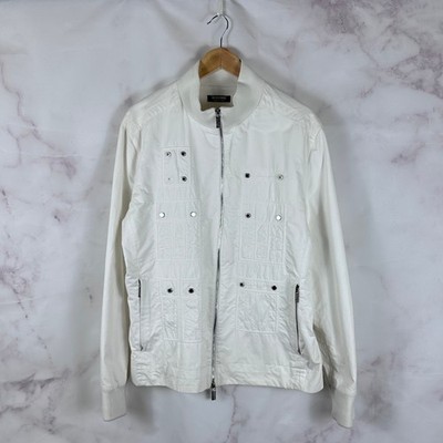 Dirk Bikkembergs Jacket White Sports Couture Button S/S09 Archive Size 54 Large