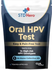 STD Hero At-Home Oral HPV Test Kit Easy Discreet Screening for Women & Men