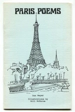Don MEYER / Paris Poems Signed 1st Edition 1978