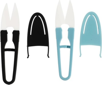 2pcs U Shaped Sewing with Safety Cover Thread Cutter Yarn Shears