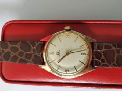 Vintage 1940s Omega 9 carat gold watch 