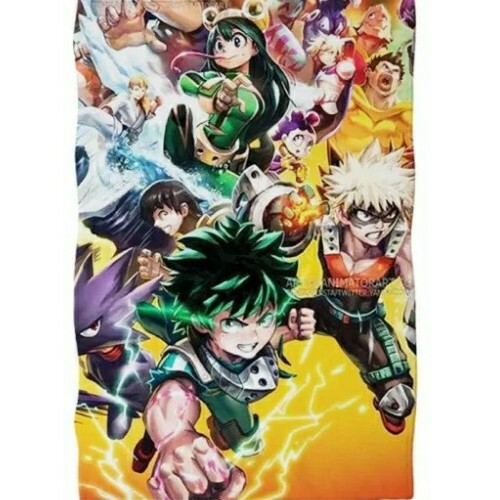 Serviette de plage My Hero Academia anti sable 150x75cm microfibre Deku