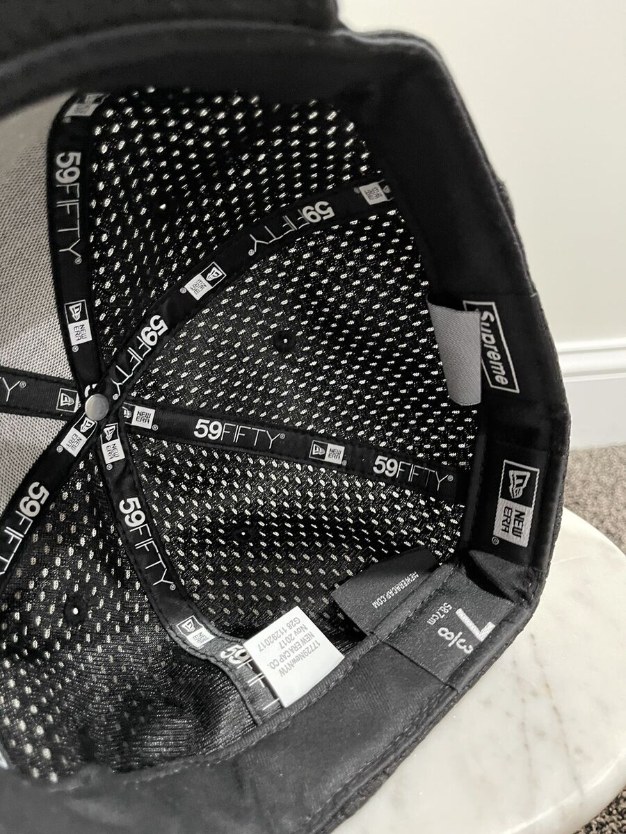 Supreme New Era SS18 Black Mesh Baseball Fitted Box Logo Hat Supreme New Era SS18 Black Mesh Baseball Fitted Box Logo Hat