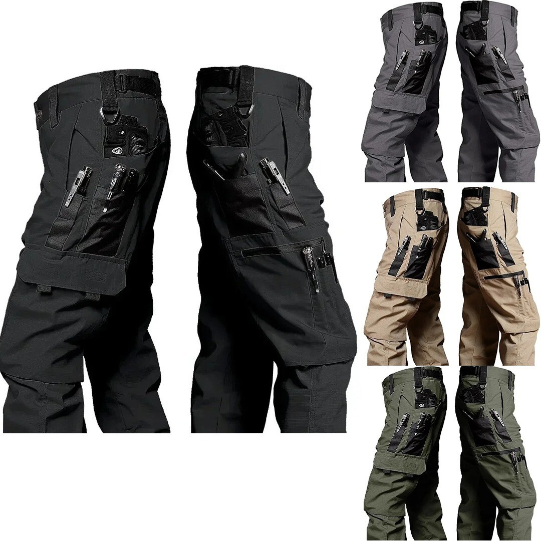 Cargo Arbeitshose Herren - Taktische Outdoor Hose Mit Multi-Taschen Wasserdicht