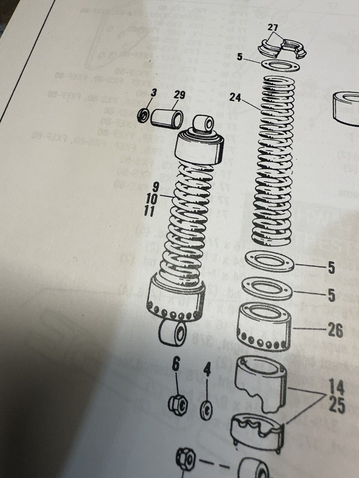 harley davidson Shovelhead Shock Absorbers (19731984 FL & FX) Oem 5450873 eBay