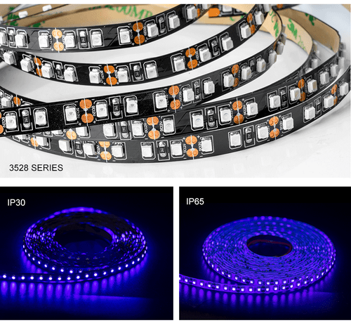 5M UV Led Strips Sterilize Light DC12V 395-405nm Flexible Disinfect Purple Lamps - Picture 11 of 27
