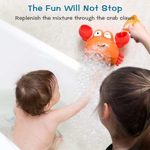 Bath Toy Crab Bath Bubble Maker for Baby Toddlers 1-3 Infants Kids Automatic ... - Picture 4 of 7