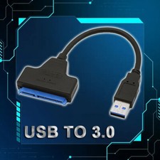 USB 3.0 to SATA Adapter Cable for 2.5" SSD HDD Drives, Super Fast Data Transfer