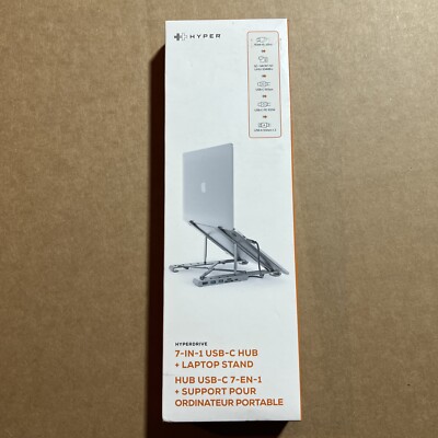 Hyper - HyperDrive 7-in-1 USB-C Hub Laptop Stand  For  - (Mac or Laptop)