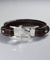 Armband Aus Echtem Leder 3D Pudel Armband In Sterling Silber Luce