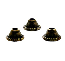 100 Bronze Bead Caps Tibetan Accents Spacers Antiqued 8x5mm Fits 8-14mm Beads