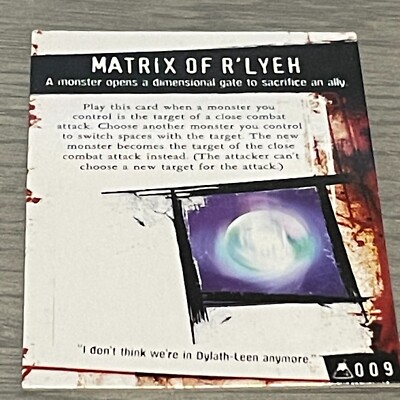 Horrorclix The Lab 009 Matrix of R'Lyeh Plot Card