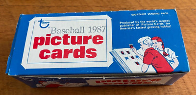  1987 Topps Baseball Vending Pack Box - 500 Count from Case Unopened Unsearched