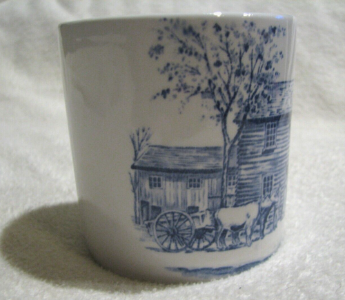 Alfred Meakin England Tasse, Old Sturbridge Village, The Fenno House, blau weiß - Bild 2 von 7