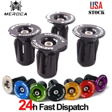 1 Pair Aluminum Bicycle Handlebar End Plug Mountain Bike Flat Riser Bar Grip Cap