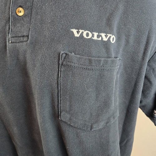 Vintage Volvo Shirt Men XL Black Polo Embroidered Union Made in USA Prevost Mack - Bild 3 von 9