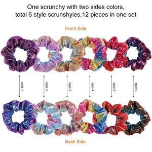 Womens Glitter Sequin Hair Band Rope Hair Ring Scrunchie Ponytail Holder Elastic