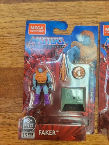 3 LOT He-Man vs Beast, Teela, Faker Man Mega Construx MOTU Figures Set New - Picture 3 of 4