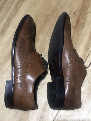 hugo boss Brown Leather Wing Tip Vero Cuoio Lace Up Shoes Men 9.5 hugo boss Brown Leather Wing Tip Vero Cuoio Lace Up Shoes  main image 2
