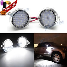 White Led Side View Under Mirror Puddle Lights For Toyota Tundra Sequoia 2007