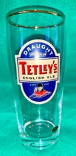 Tetley's English Ale Draught Smoothflow Glass 6" High - Made in Germany - NEW