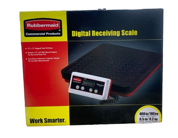 Balance Digitale De Réception Rubbermaid Commercial FG404088 - Capacité 400 Lb (180 Kg) - Plateau 12x12" - Neuf