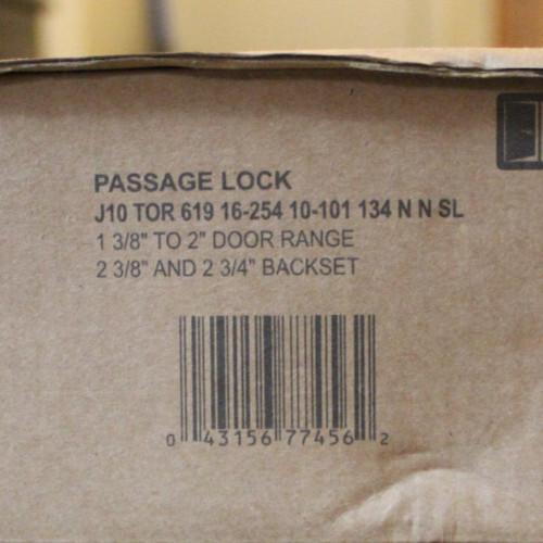 Schlage J10TOR619 Torino Passage Door Knob Handel Lever Righ, Left Satin Nickel
