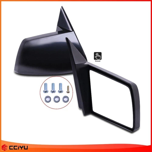 ?Manual black Side Mirrors Pair Left +Right For 1988-1998 GMC Chevy Pickup Truck