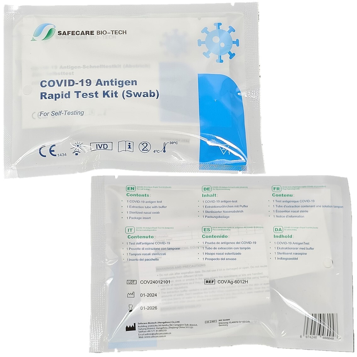 Safecare Corona Covid-19 Antigen Schnelltest BioTech 01/2026
