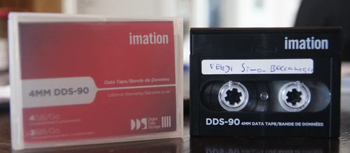 10x IMATION DAT DDS-90 - 4GB - 1x BESPIELT - KASSETTEN - DAT