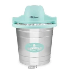 Elite Gourmet 4-Quart Metal Bucket Ice Cream Maker