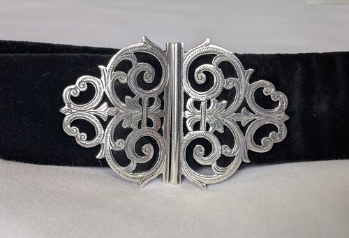 Antique Silver Nurses Belt Buckle Hallmarked 1911, Ornate Openwork, needs repair - Picture 23 of 23