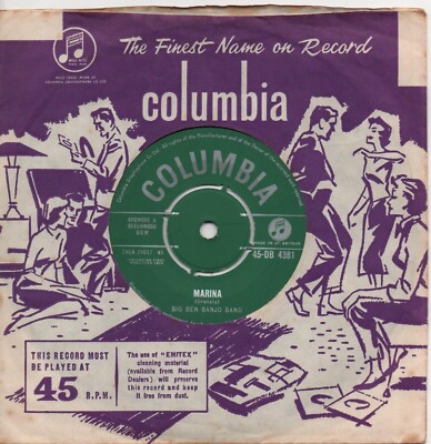 BIG BEN BANJO BAND marina*all aboard 1959 UK COLUMBIA 7'' 45