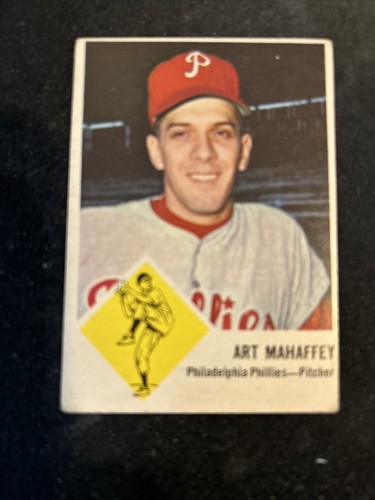1963 Fleer Baseball Card #54 Art Mahaffey Philadelphia Phillies VgEx Free Ship!
